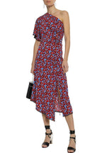 Derek Lam 10 Crosby One-shoulder floral stretch-jersey midi dress