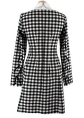 Black Lela Rose Gingham Stretch Cotton Dress