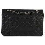 Chanel Black Quilted Lambskin Medium Classic Double Flap Bag