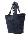 Navy/White Camlia Print Terry Bag, Towel And Pouch