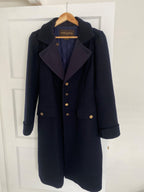 Navy Wool Tailored Coat