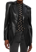 Nanushka Black Faux Leather Blazer