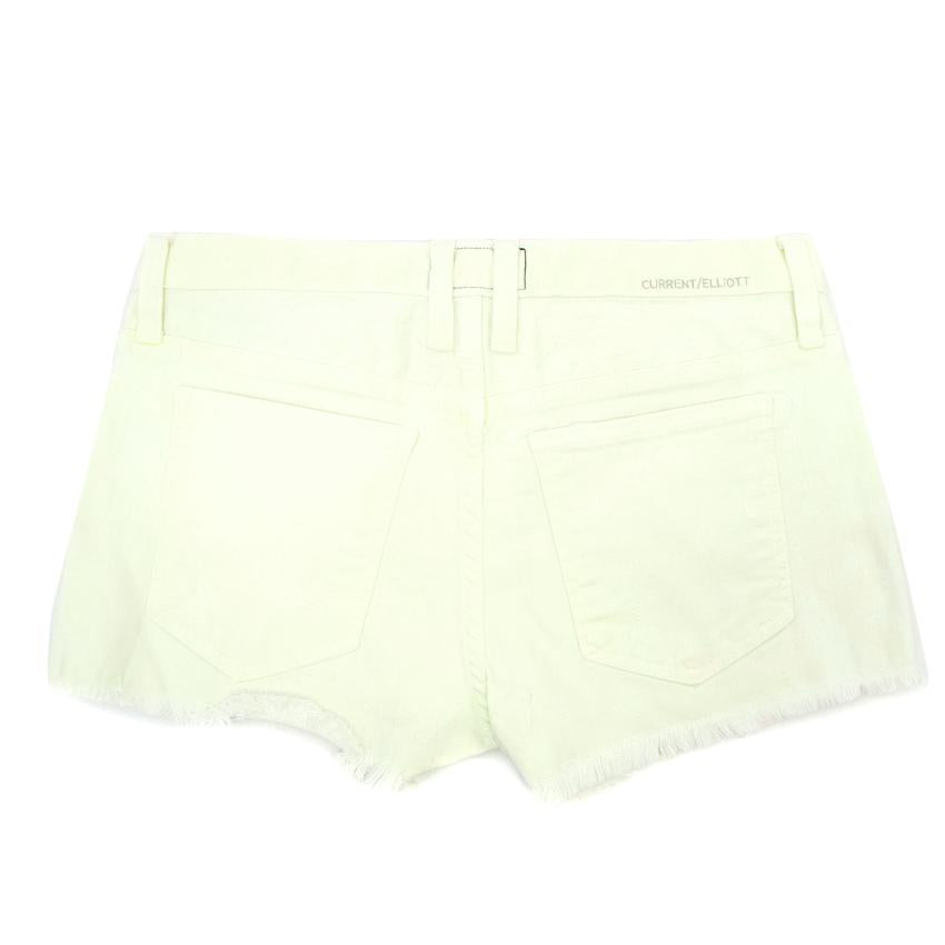 Current Elliott Neon Yellow Washed Jean Shorts