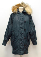 I. Spiewak & Sons Padded Navy Jacket with Coyote Fur Trim