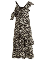 Floral-Print Silk-Crepe Midi Dress