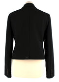 J Crew Black Cropped Double Breasted Blazer