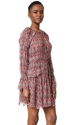 Iro Printed Layered Mini Dress