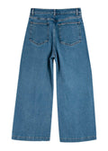 Oscar de la Renta Blue Wide-Leg Jeans