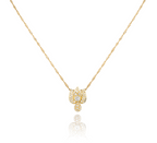 Yellow Gold Diamond Floral Pendant 0.69ct