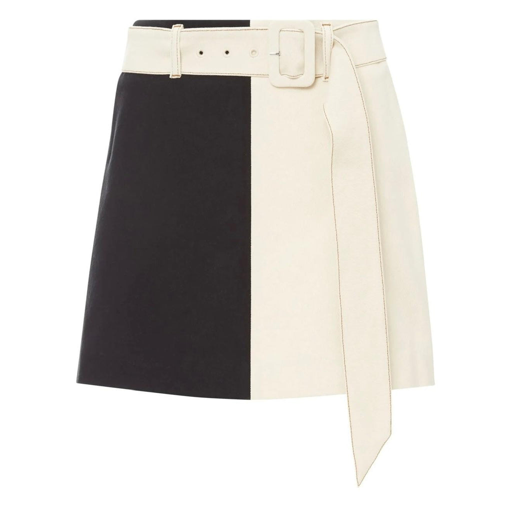 NANUSHKA Dyna Organic Cotton Denim Patchwork Skirt