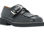 Marni Black Leather Buckle Detail Loafers