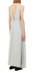 Toteme Plunge-Neck Gathered Silk Maxi Dress
