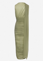 Magda Butrym Sheer Draped Midi Dress
