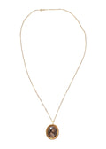Bespoke 18ct Gold Victorian Diamond Portrait Pendant Necklace