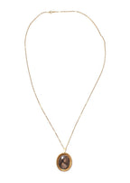 Bespoke 18ct Gold Victorian Diamond Portrait Pendant Necklace