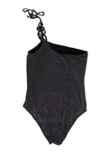 My Beachy Side One Shoulder Black Shimmer Swimsuit