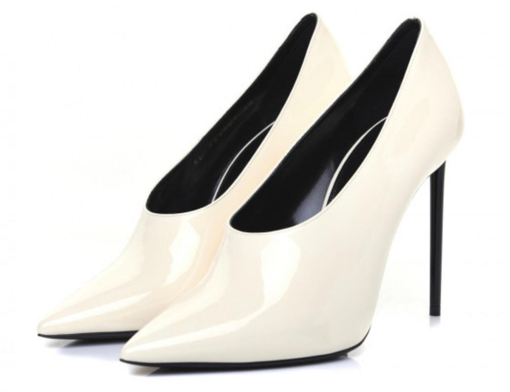Saint Laurent Patent Leather Teddy High Vamp Pumps