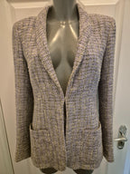 Chanel Lilac Single Breasted Tweed Blazer
