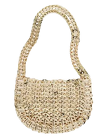 Paco Rabanne Gold Metal Chain Evening Bag