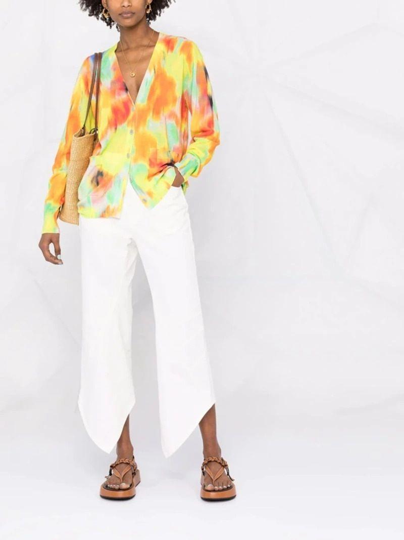 white Asymmetric-Hem Jean