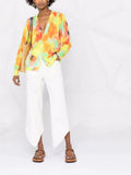 white Asymmetric-Hem Jean