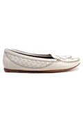 Bottega Veneta White Intrecciato Laser-cut Loafers