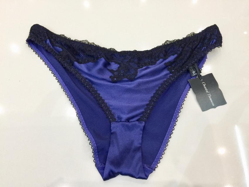 Chantal Thomass Midnight Silk Briefs