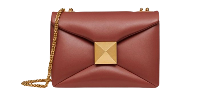 Valentino Rust One Stud Shoulder Bag