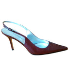 Dolce & Gabbana Burgundy Slingback Sandals