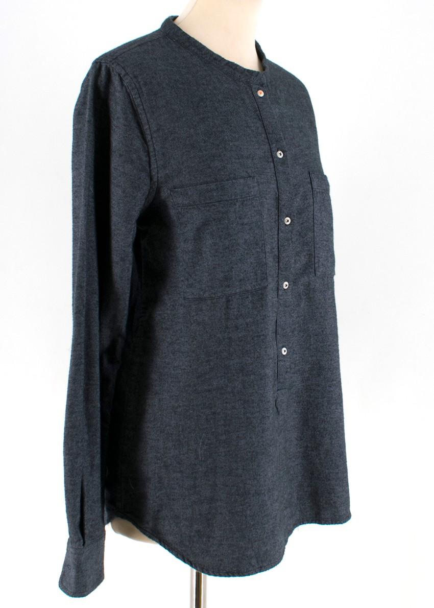 Chinti and Parker Blue Denim Flannel Organic Cotton Shirt