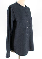 Chinti and Parker Blue Denim Flannel Organic Cotton Shirt