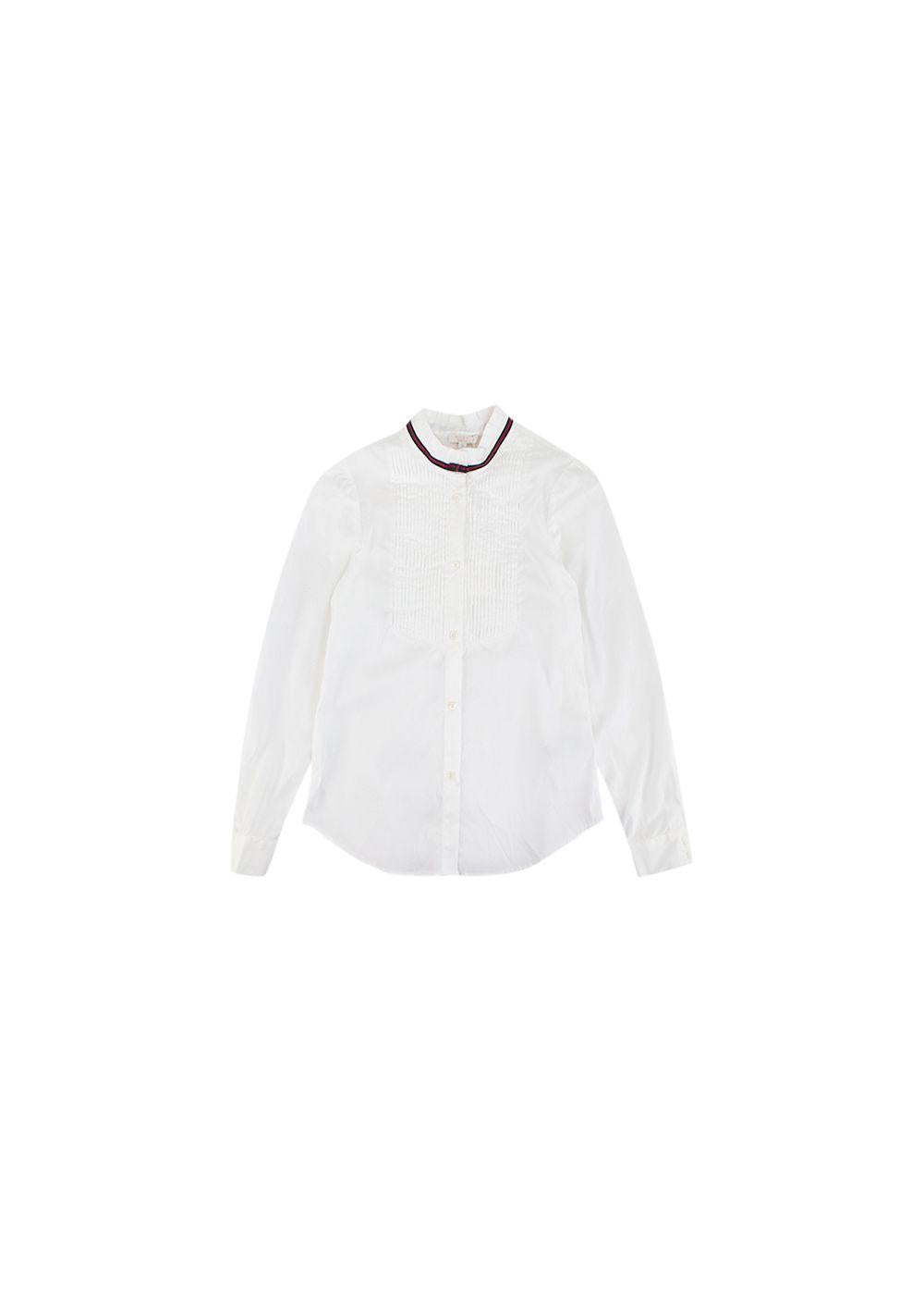 ivory cotton pie-crust collar blouse 10Y