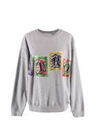 Grey Comic Print Sweatshirt