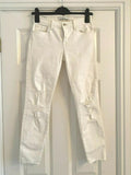 J Brand White Distressed Skinny Jeans