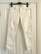 J Brand White Distressed Skinny Jeans