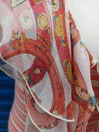 Ferragamo Striped Silk Scarf Detail T-Shirt