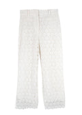 Zimmermann White Floral Crochet Trousers