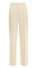 Nanushka Elaina Cream Wide Leg Trousers