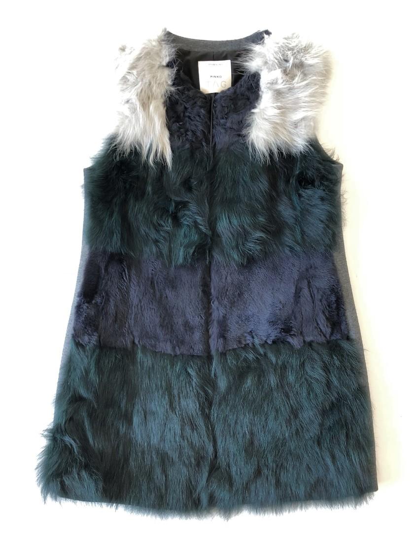 Pinko patchwork fur vest