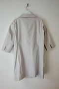 beige cotton-blend gabardine car coat