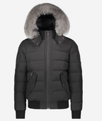 Moose Knuckles Black Scotchtown Nylon Bomber Jacket