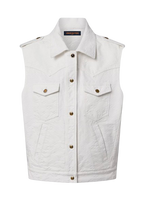Louis Vuitton White Monogram Sleeveless Denim Jacket