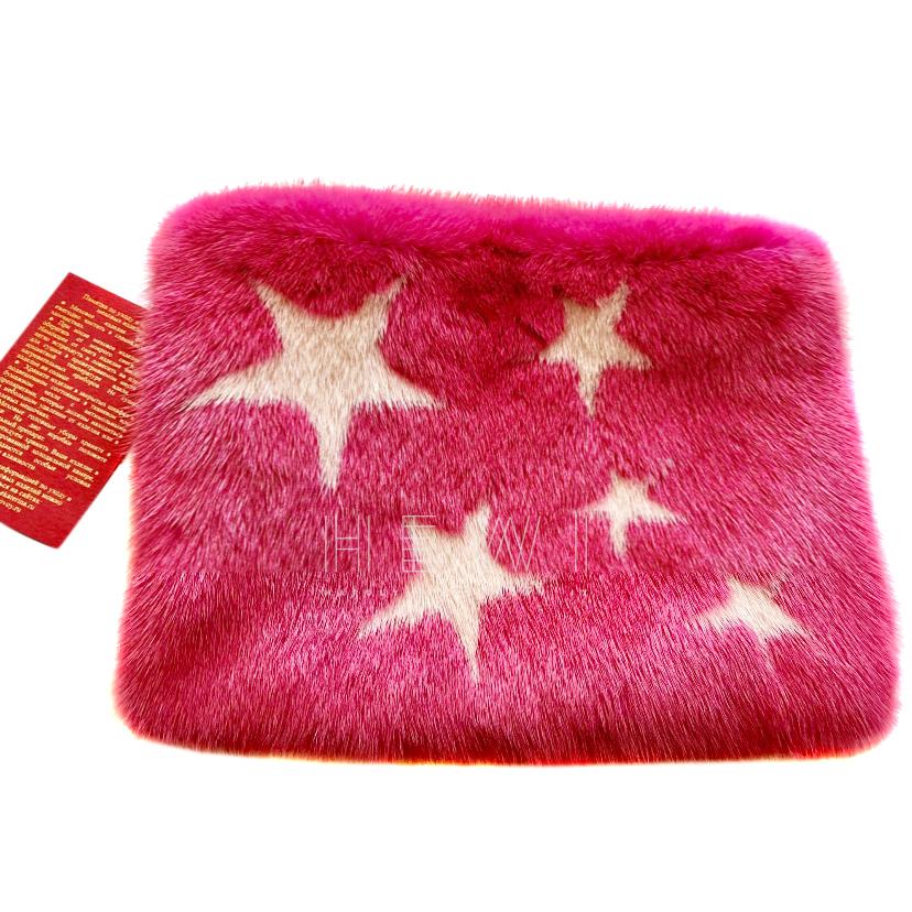 Bespoke Pink Mink Clutch Bag