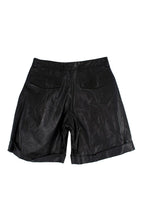 Dior Homme Black Leather Cargo Shorts