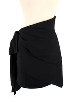 Saint Laurent Black Asymmetric Draped Mini Skirt