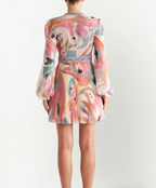 Etro Paisley-Print V-Neck Minidress