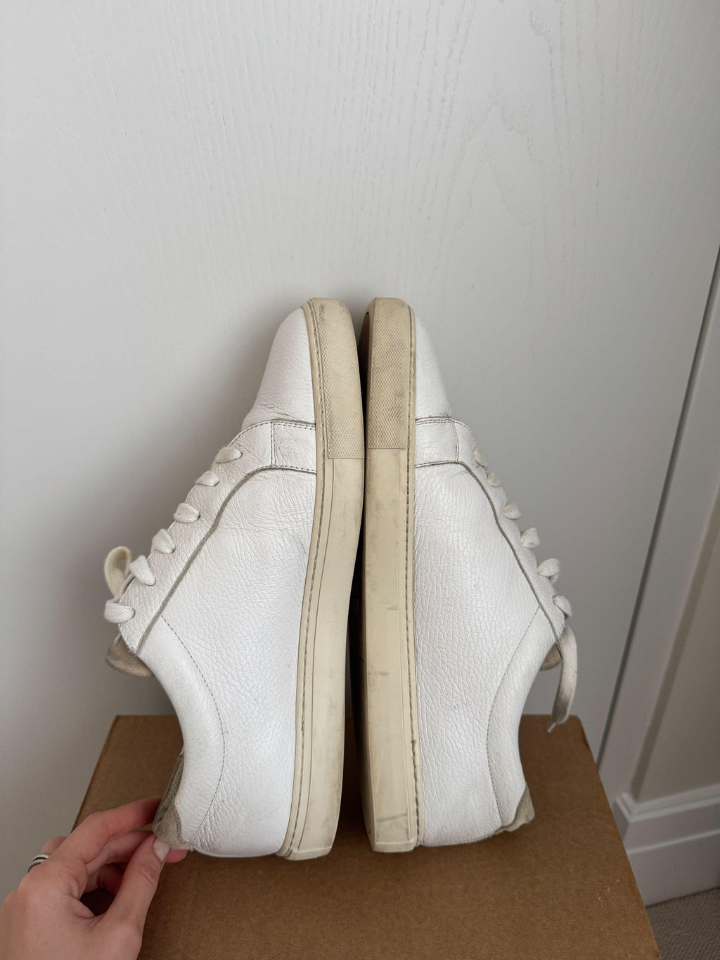 Brunello Cucinelli White Calfskin Trainers