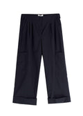 Serena Bute Navy Wool Tapered Cargo Trouser