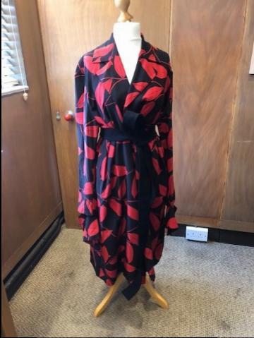 Marni Red & Black Kimono Coat