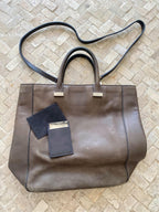 The Row Grey Tall Tote Bag - Well worn